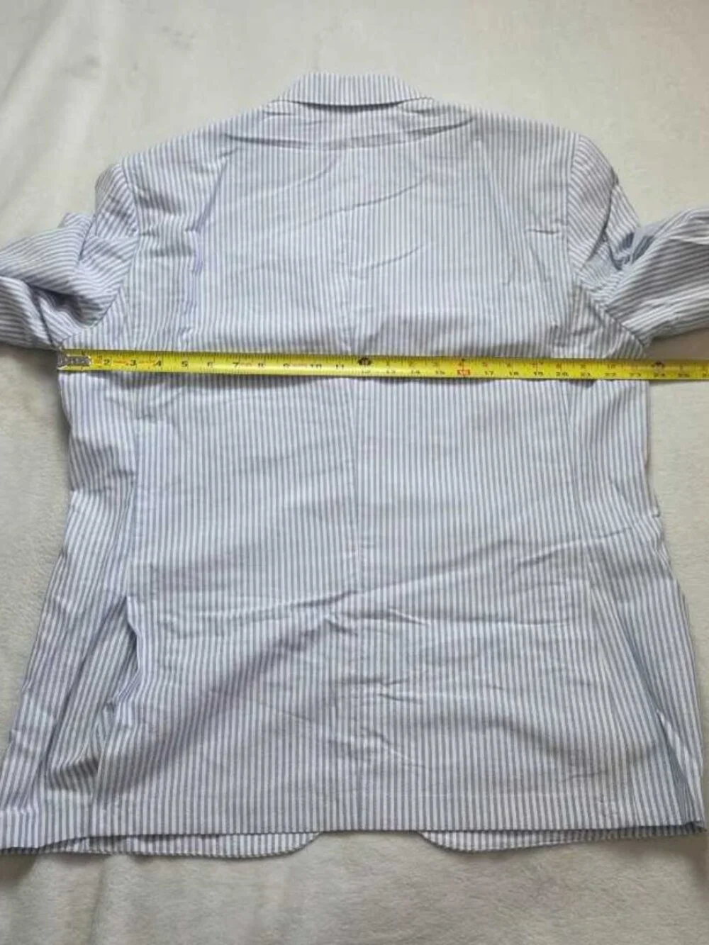 New 44R J.Crew Crosby classic-fit suit jacket in Portuguese cotton oxford stripe